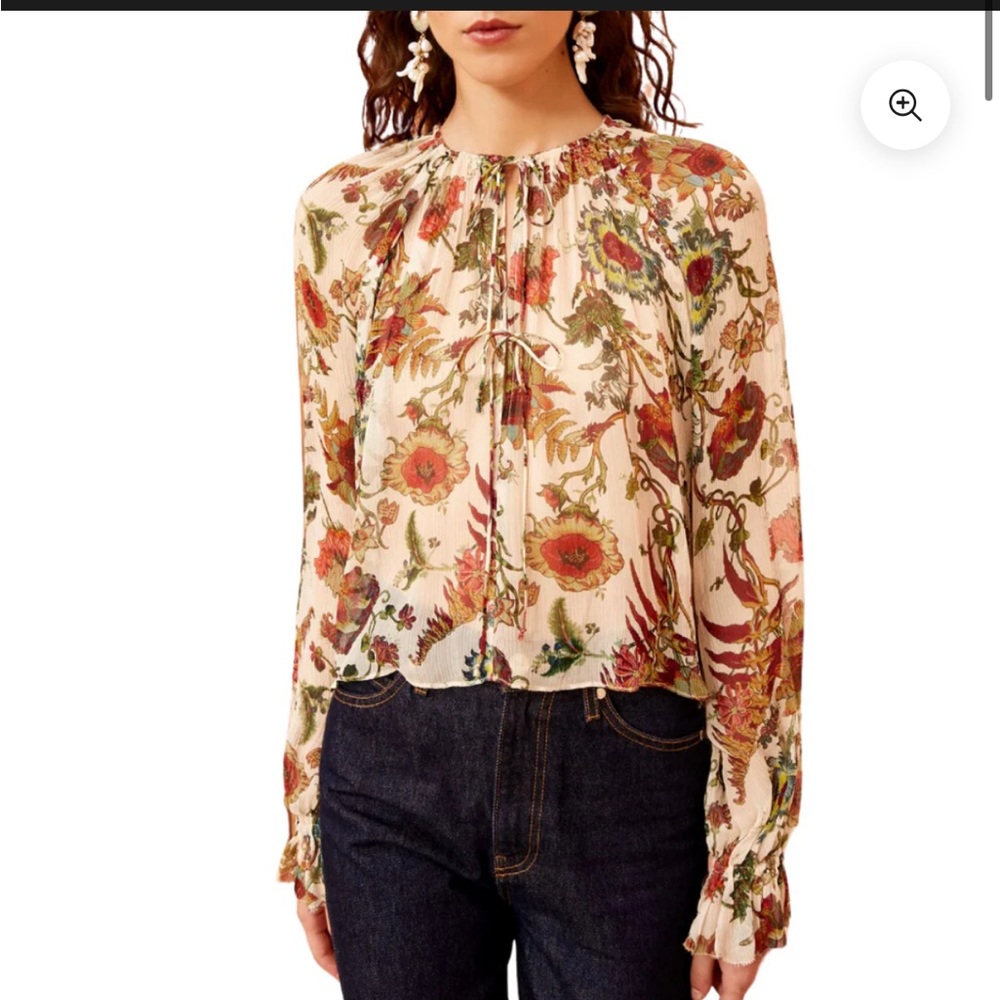 ULLA JOHNSON BERNADETTE BLOUSE IN FREESIA